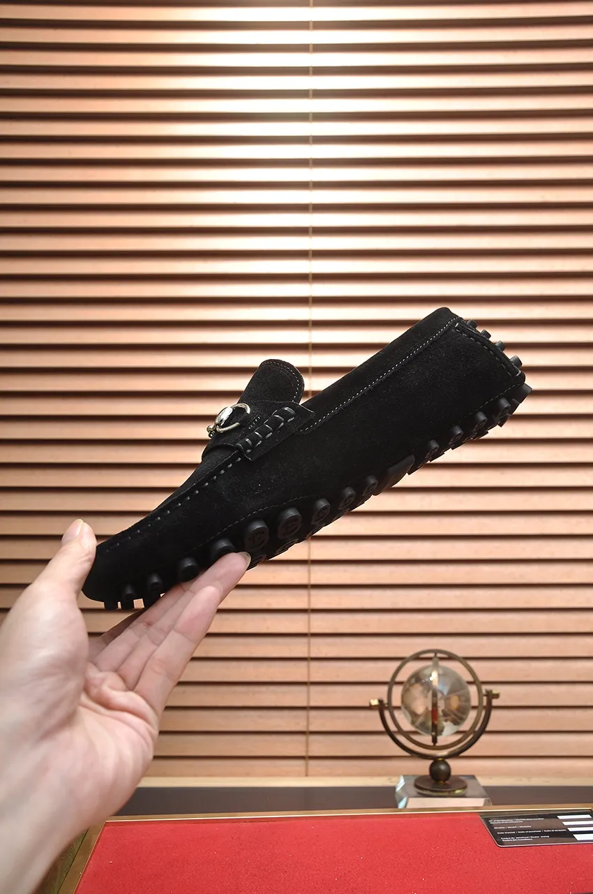 Men's Men's Shoes💰420💶【GUCCI】 (High-end Niuli) New 🍀Gucci*——Gucci Doudou Shoes! Made of imported original cowhide, the inner top layer is comfortable cowhide lining! Original wear-resistant rubber outsole! High quality products! Code number 38-44!